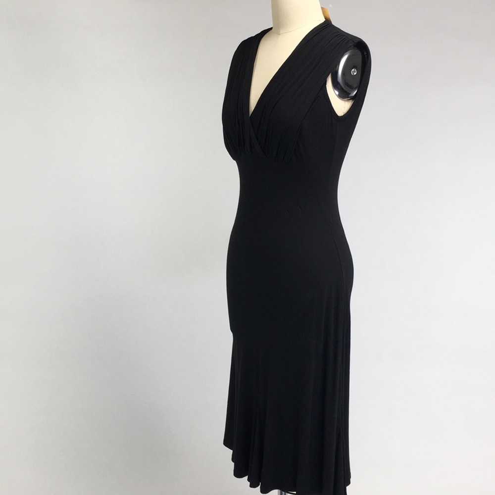 NEW Roxanne Heptner Black Drape Neck Dress - Picture 3 of 5
